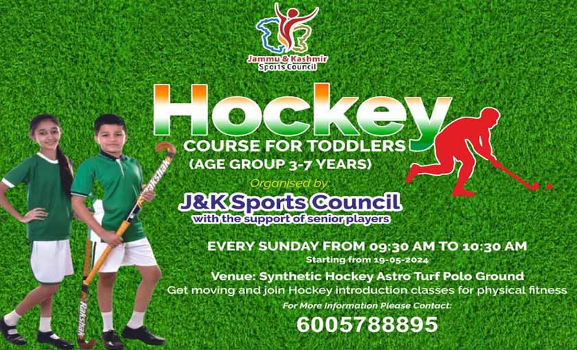 'J&K Sports Council, Senior Hockey Players promote Hockey among Toddlers'