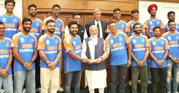 'PM Modi meets victorious ICC T20 World Cup team at his residence'