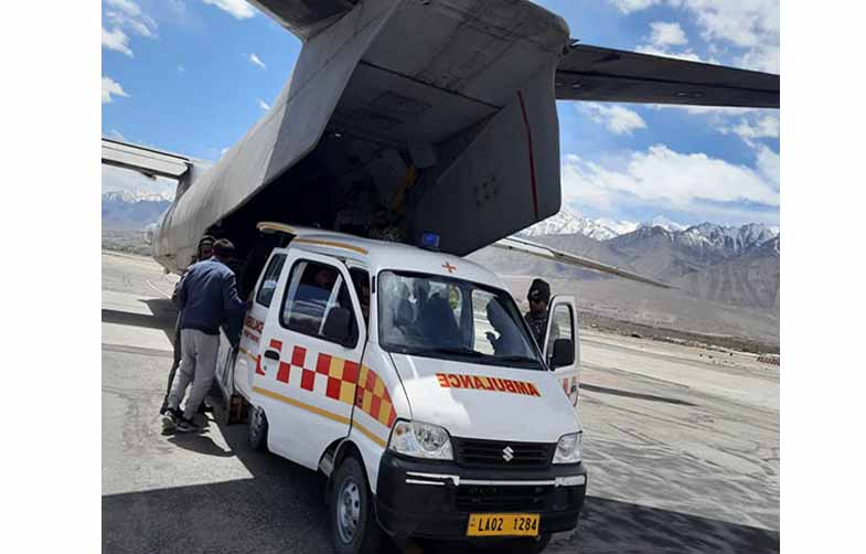 'Indian Air Force airlifts two critically ill patients from Leh to Chandigarh for treatment'