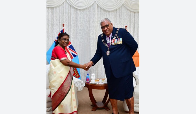 'President Droupadi Murmu receives Fiji's highest civilian award'