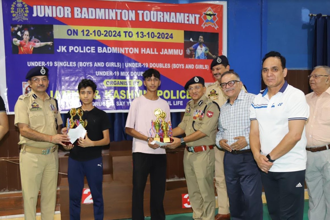 'Junior Under-19 Badminton Tournament 2024 Concludes at Police Line Badminton Hall, Jammu'