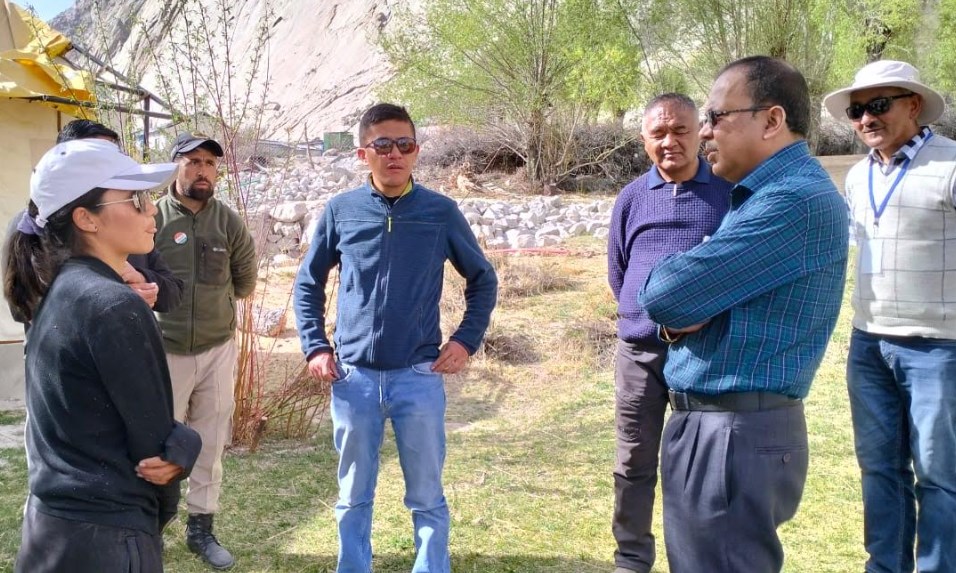 'CEO UT Ladakh visits Nubra Valley to Ensure Smooth Lok Sabha Election Preparedness'