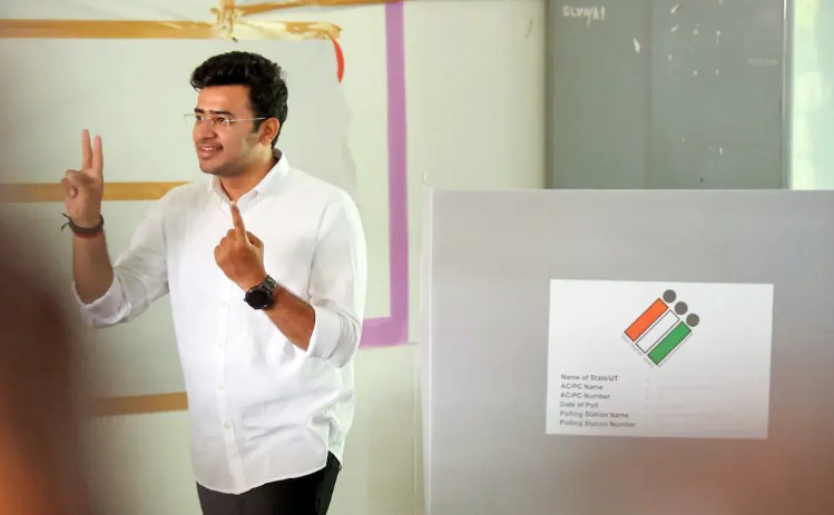 'BJP MP Tejasvi Surya booked for seeking votes on religious grounds'