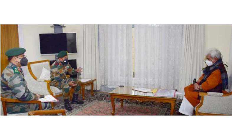 Commander 9 Corps, GoC 26 Div call on Lt Governor