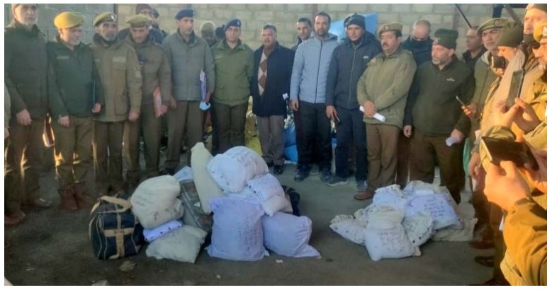 121 kgs of seized narcotic substances destroyed by Srinagar Police