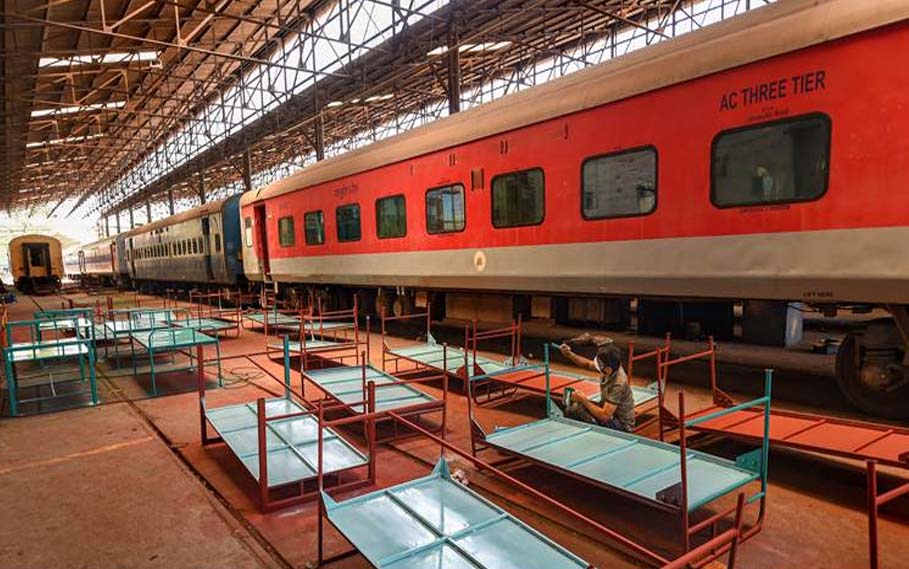 2500 Coaches converted as Isolation Coaches by Railways; Railways meet half initial target in a quick time