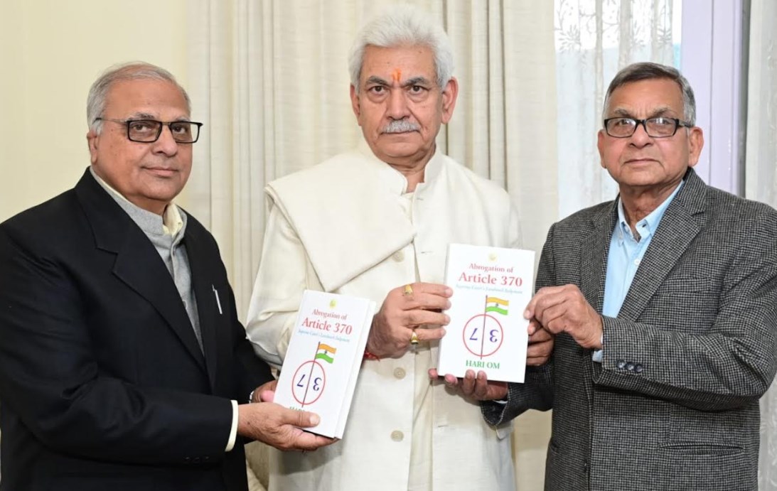 Lt Governor releases Prof Hari Om’s book on ‘Abrogation of Article 370’