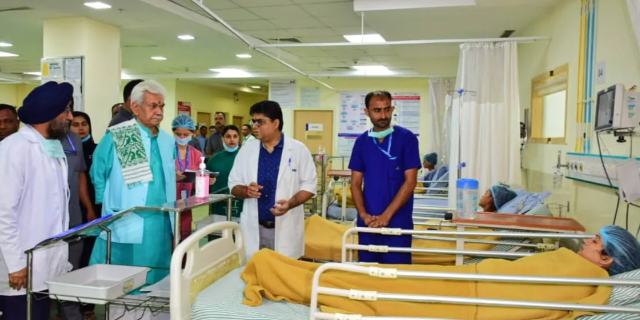 Reasi attack: LG visits hospitals to enquire into well being of injured