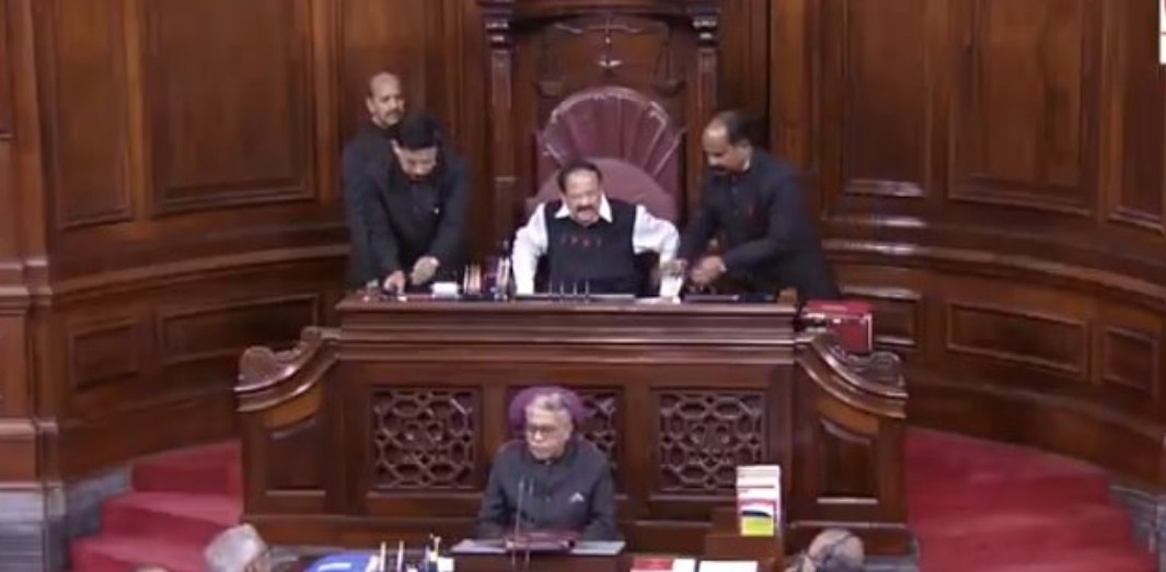 RS adjourned till 2 pm amidst sloganeering by MPs of opposition over Maharashtra issue