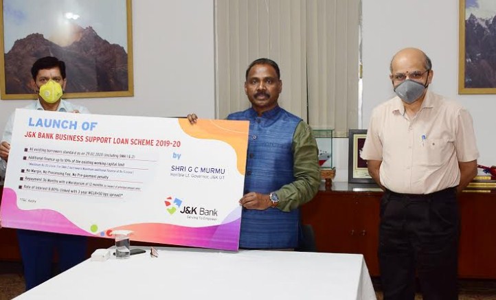 Lt Governor launches two customized J&K Bank schemes