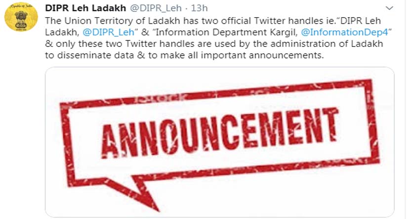 Beware of imposters: MHA warns after fake Twitter handle of Gilgit-Baltistan, Ladakh UT surfaces