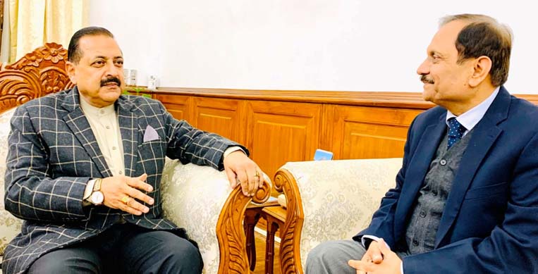 Advisor Bhatnagar calls on Dr. Jitendra Singh