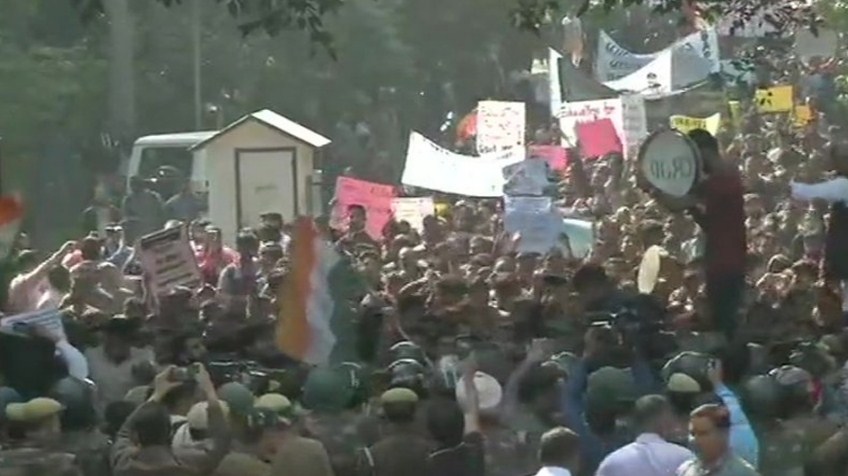JNU protests: Students break police barricade amid imposition of Section 144