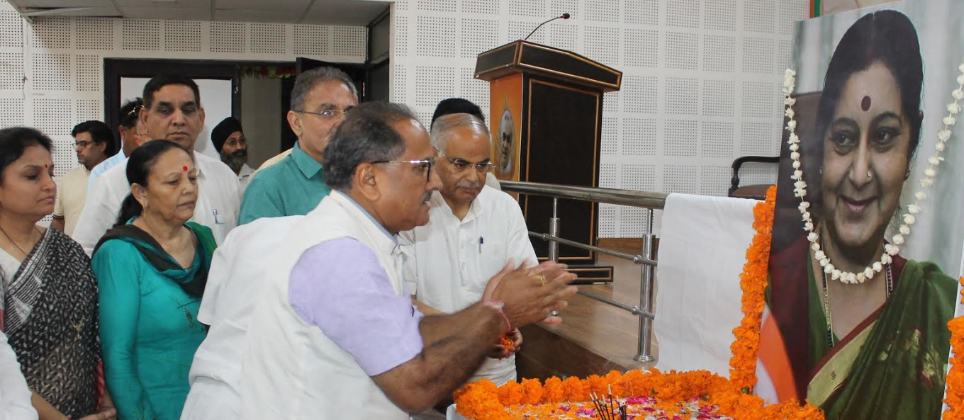 BJP remembers Sushma Swaraj’s contributions, pays rich tributes