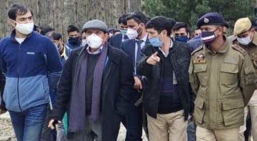Advisor Bhatnagar visits Nunwan Base Camp, reviews Yatra arrangements