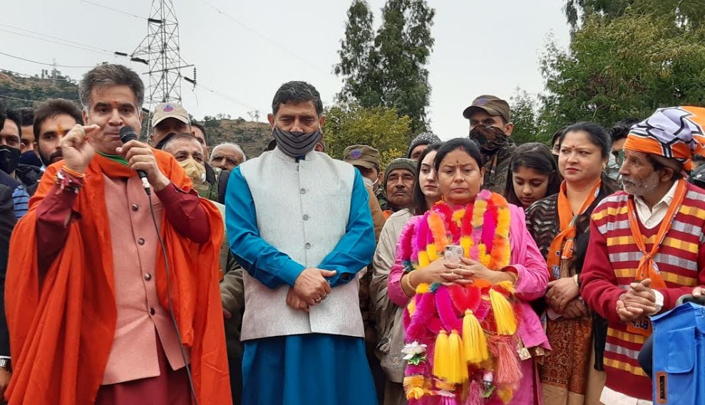 Ravinder Raina, Jugal address massive nomination rallies at Kalakote, Dhangri