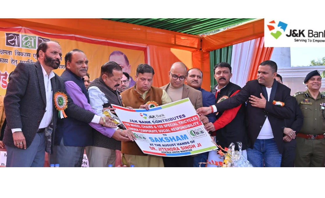 Under CSR, J&K Bank collaborates with SAKSHAM to support Divyang persons