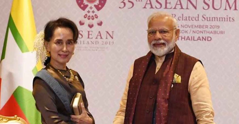 PM Narendra Modi, Myanmar's State Counsellor Aung San Suu Kyi discuss operationalising Sittwe Port, border demarcation