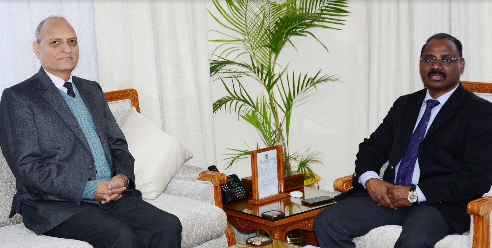 Chairman CVPPL  Suresh Kumar meets Lt. Governor