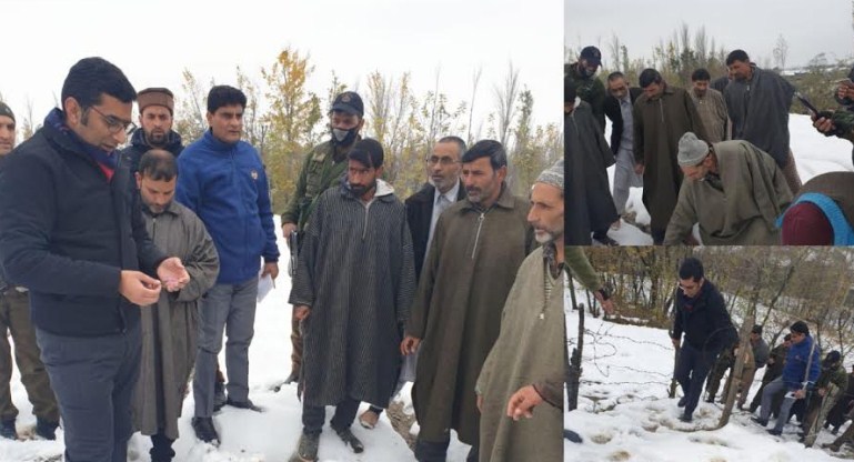 Deputy Commissioner Srinagar makes firsthand assessment of snowfall-caused damages to saffron crop