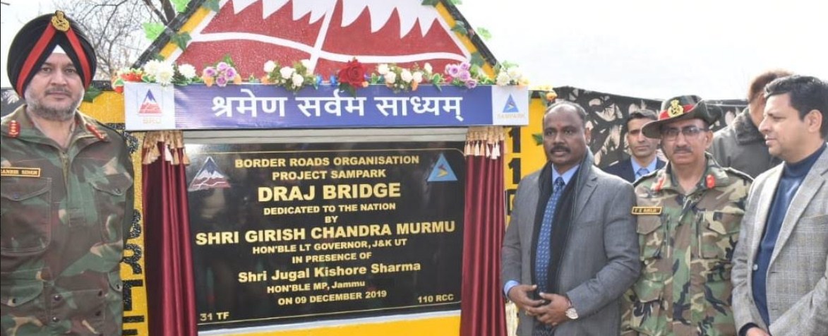 Lt. Governor dedicates 72 mtrs Draj Bridge on Rajouri-Budhal road to public