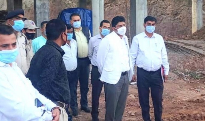 Div Com conducts on-spot inspection of development projects in Sunderbani
