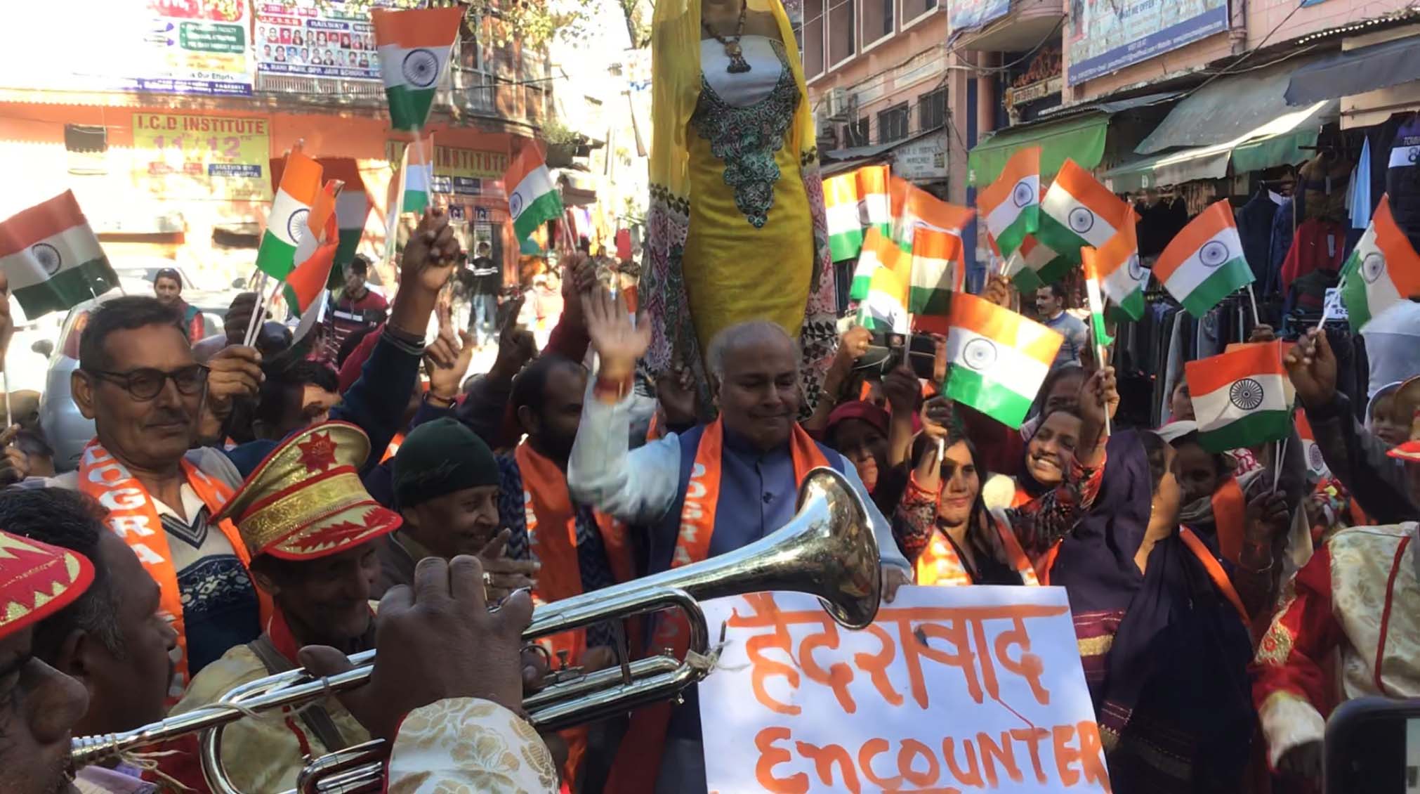 DOGRA FRONT & SHIV Sena celebrates the Hyderabad rapists encounter