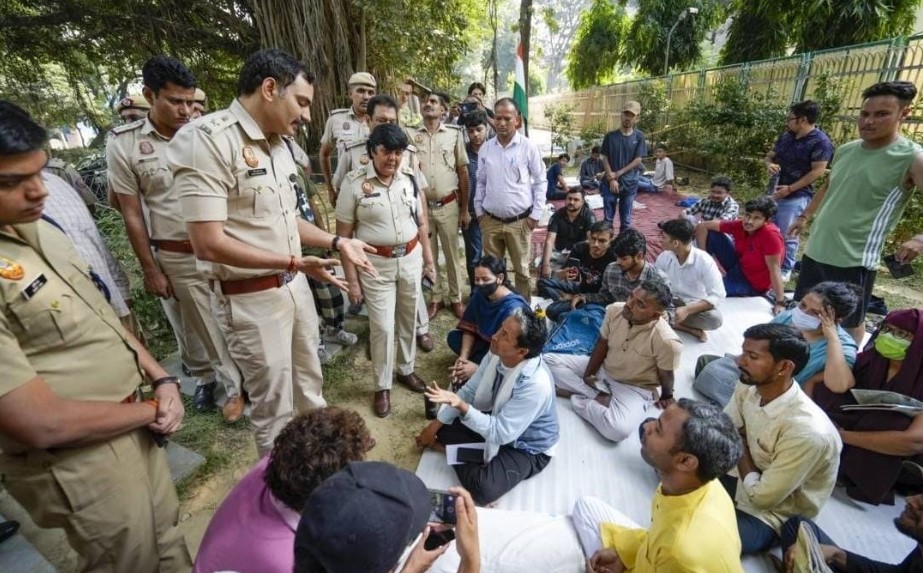 'Blot on democracy', says Wangchuk after several detained outside Ladakh Bhawan
