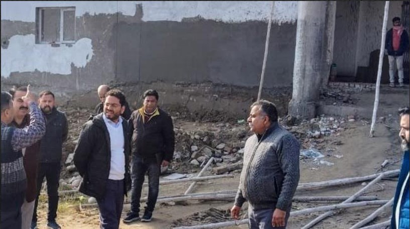 DEO Jammu inspects EVM-VVPAT warehouse construction