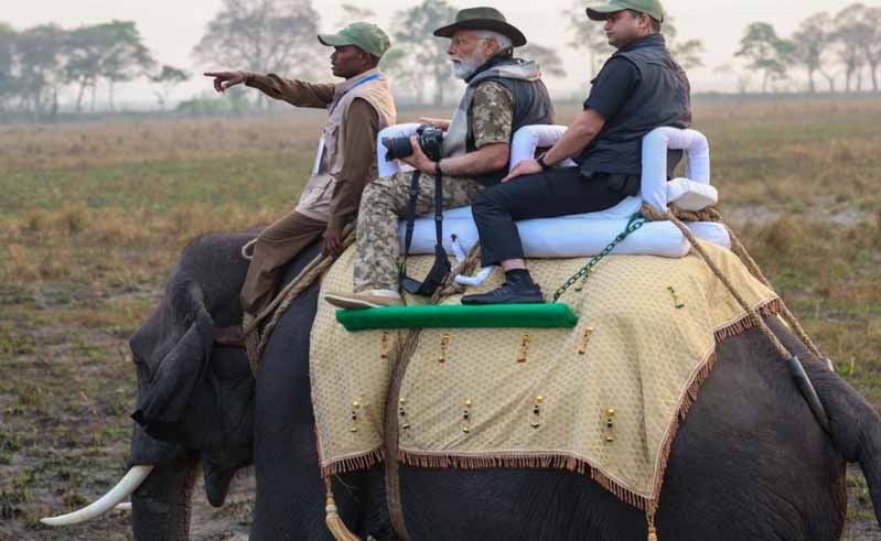 PM Modi visits Kaziranga National Park in Assam