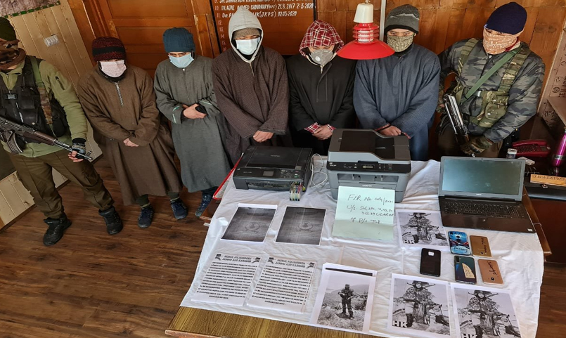 5 terror associates held for threat posters in J-K's Tral