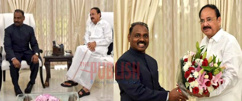  J-K LG Girish Murmu meets Vice President Venkaiah Naidu