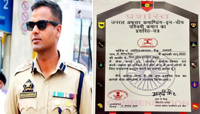 GOC honours SSP Kathua Dr. Shailendra Mishra