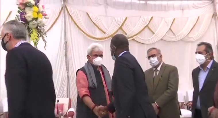 Delegation of foreign envoys meet Lieutenant Governor Manoj Sinha 