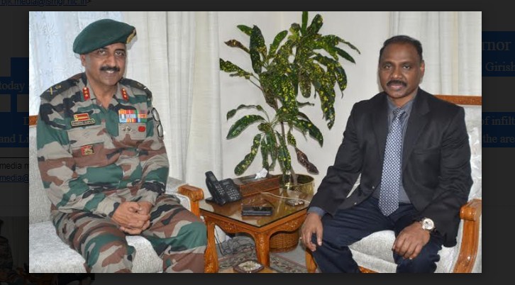 GoC 26 Inf Division meets Lt. Governor