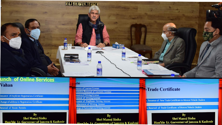 Lt Governor launches 12 online services; e-Book of Transport Department