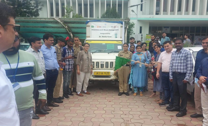 J&K Pollution Control Committee flags off On- Wheels E-waste collection van, awareness drive across J&K