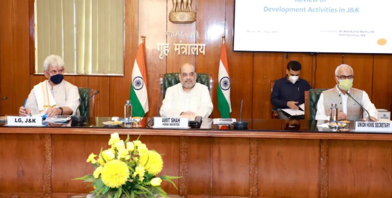 HM Amit Shah chairs high-level security meet on J&K