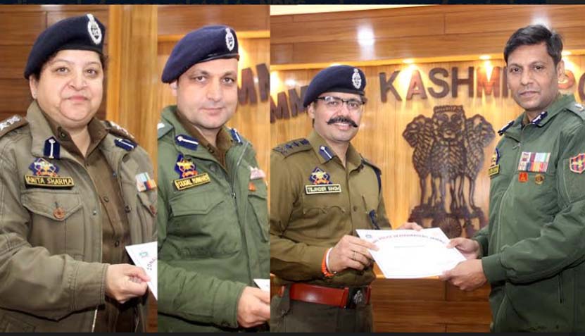 IGP Jammu felicitate Police officers of Jammu Province for outstanding work on different fronts