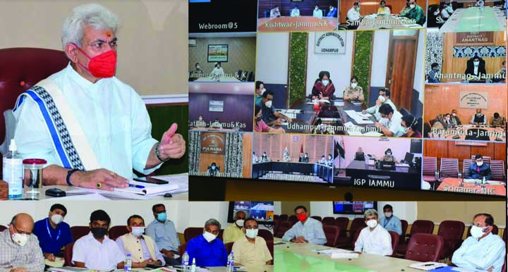 Lt Governor reviews Covid containment measures in a series of high level meetings with Covid Task Force, DCs and SPs