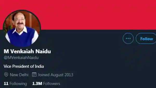 Twitter removes blue badge from Venkaiah Naidu's personal verified account