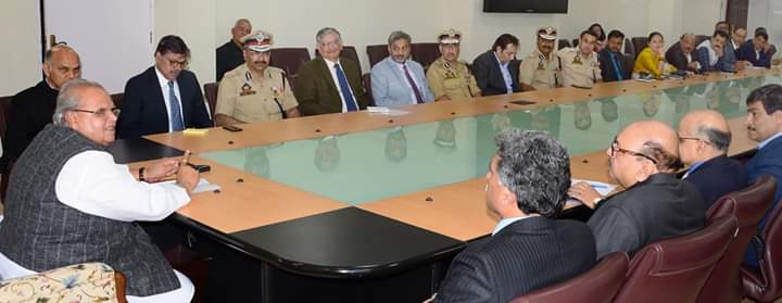 Governor Reviews working of various departments as Civil Secretariat reopens