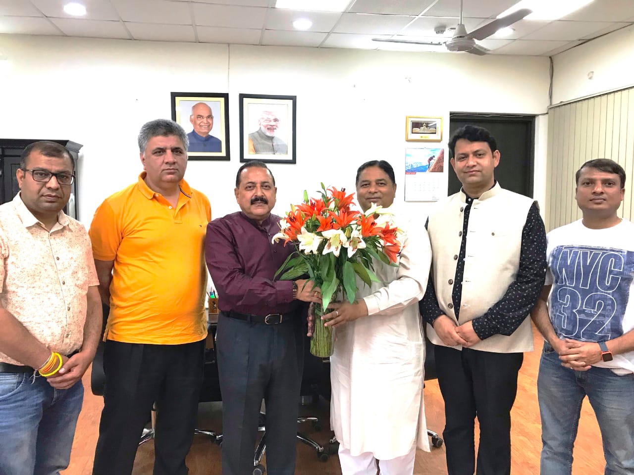 State BJP leaders call on Union Minister Dr. Jitendra Singh 