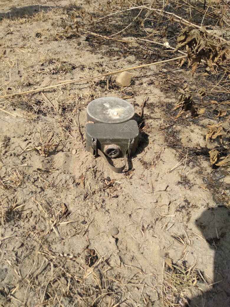 Anti-Tank mine recovered in Samba 