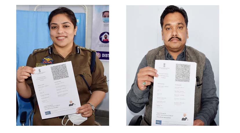 DC, SSP take first dose of Covid-19 vaccine at DH Udhampur