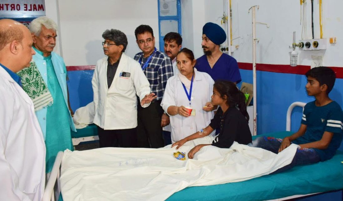 Lt Governor visited hospitals to enquire about health of pilgrims, who were injured in Reasi terror attack