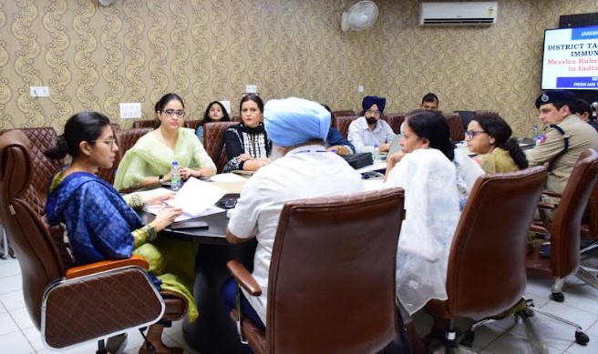 DC Jammu reviews implementation of Measles-Rubella elimination programme