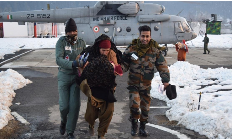 Joint Army – Airforce Evacaution Operation In North Kashmir