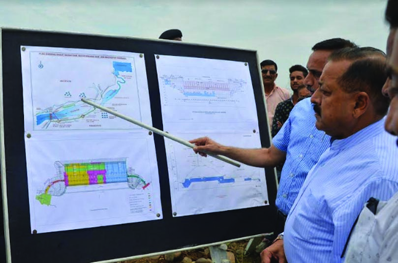Dr. Jitendra inspects progress on Shahpur Kandi Project