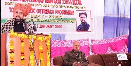 Anurag Thakur listens to people's issues at Khour